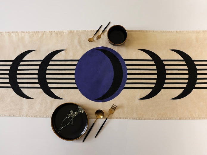 Handmade block printed table runner