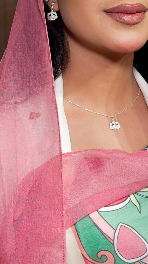 925 Silver Burqa Set (Necklace & Earrings)