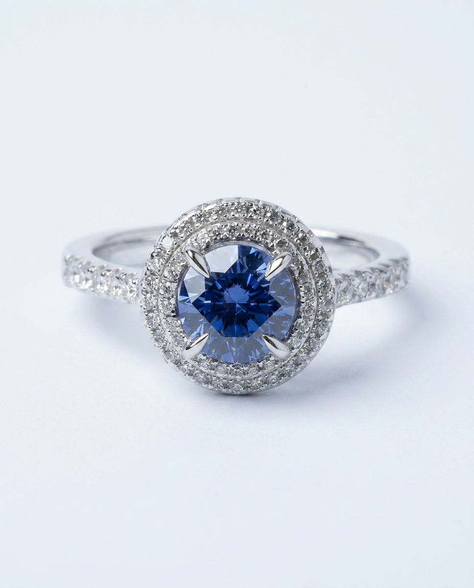 Azure Cascade Ring
